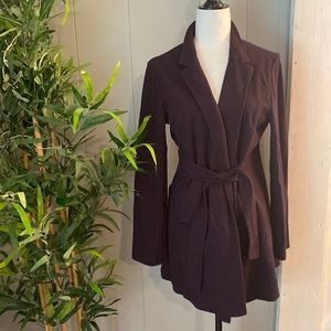 Eileen Fisher - purple sweater coat - size large